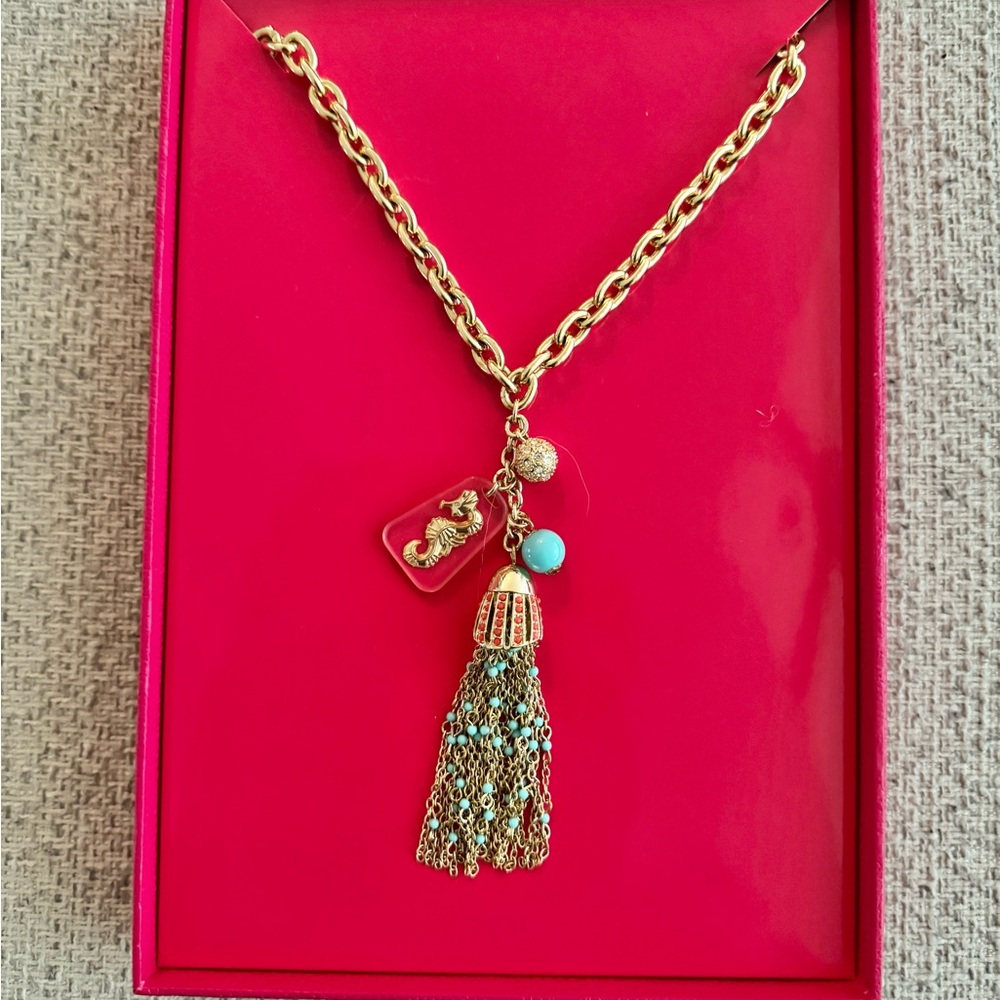 Lilly Pulitzer Seahorse Tassle Necklace